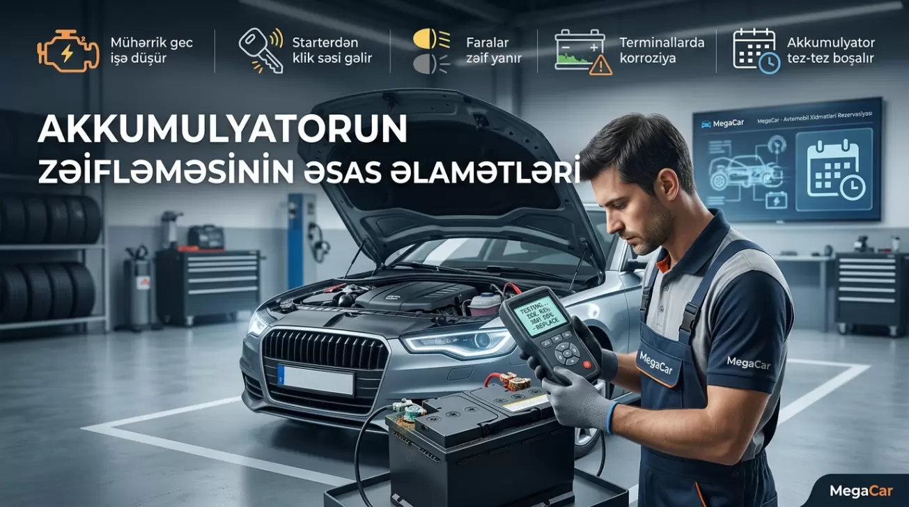 Akkumulyatorun zəiflədiyini göstərən 7 əlamət