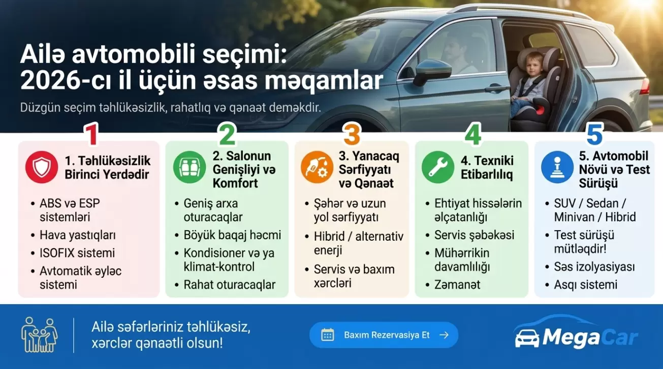 Ən Yaxşı Ailə Nəqliyyat Vasitəsi (2026 Reytinqi)